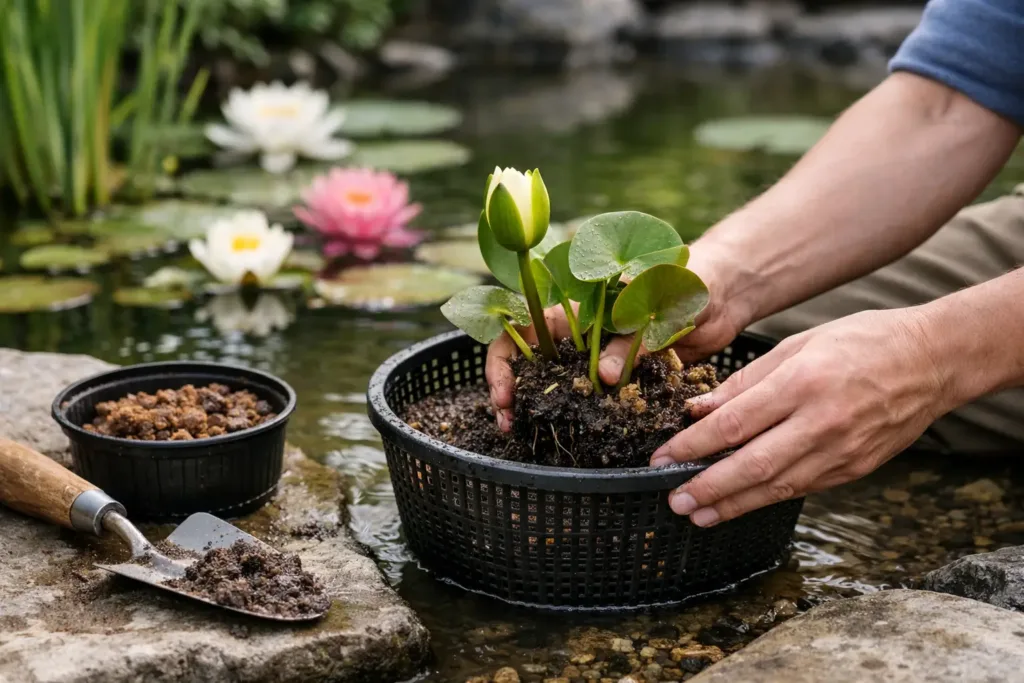 Waterlelie planten in mand: zo doet u dat